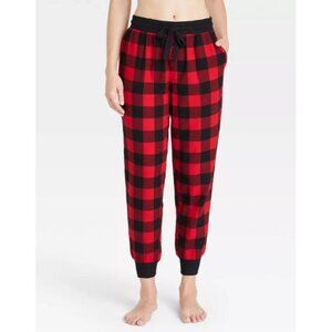 Stars Above Womens Perfectly Cozy Flannel Jogger Pajama Pants Red Large